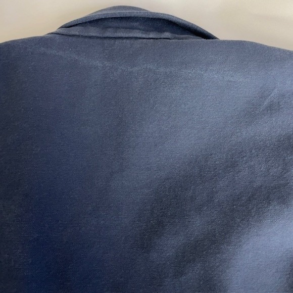 NWOT French Work Jacket Blue Cotton Chore Coat Utility Workwear Style Size Small - Picture 3 of 11